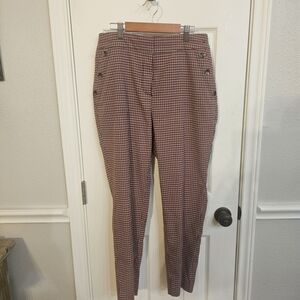 New York & Company Red and Black Straight Leg Pants